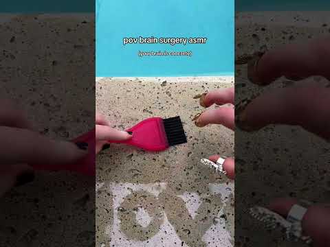 ASMR brain surgery on wet concrete #ASMR#WetConcreteASMR #PoolASMR #Sleep