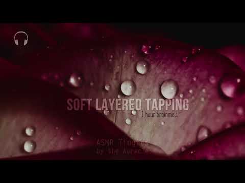 1 hour of Soft Layered ★ ASMR Tapping for sleep, study & relaxation ★ [Binaural] [crinkles]