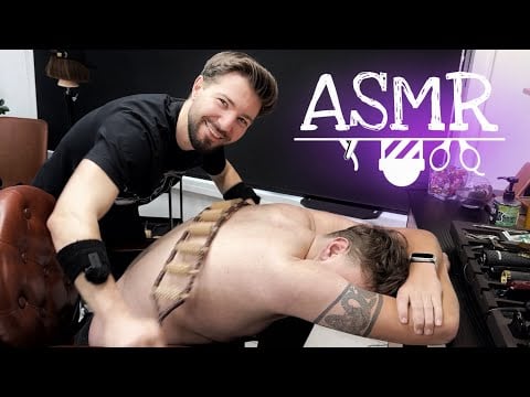 Back Massage on a Barber Chair… Pure Bliss and Deep Relaxation