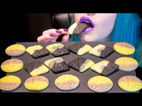 ASMR: Banana Cheesecake Foam & Licorice Bubs | Swedish Candy 🇸🇪 ~ Relaxing Eating [No Talking|V] 😻