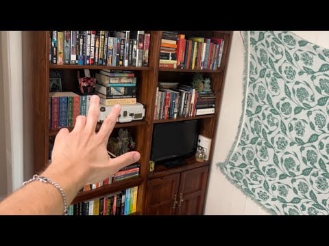 ASMR - My book shelf tour (Lofi)