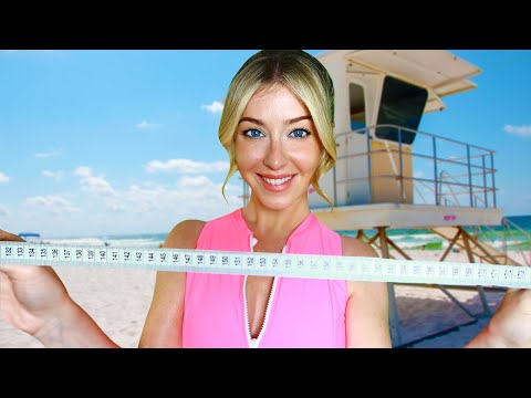 ASMR FULL BODY MEASURING YOU 🛟📏  Lifeguard Measures You For Your Wetsuit