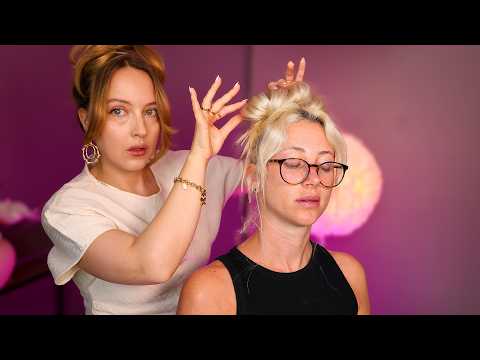 ASMR Simple 90s Pamela Anderson Style Perfectionist up-do ✨ with micro adjustments, soft speaking