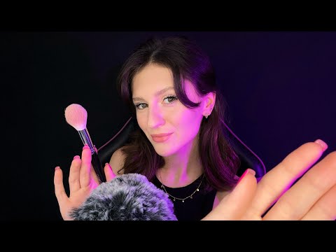 ASMR Sussurri Vicini & Camera Brushing 💖 (Close Up Whispers, Inaudible, Mouth Sounds, Mic Brushing)