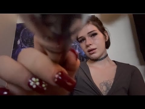 second asmr video!! tapping, scratching, brushing, trigger words 