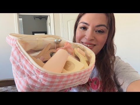 ASMR| Hair and makeup with wooden toys 💖