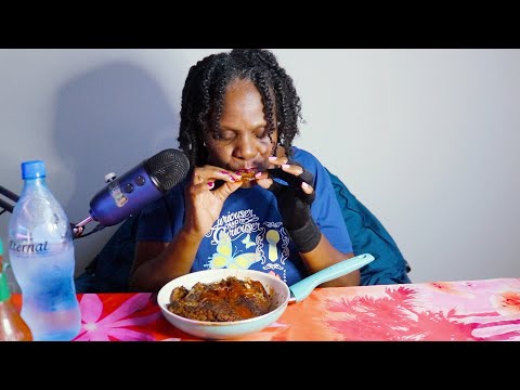 BLACKEN STIR FRY FISH ASMR EATING SOUNDS