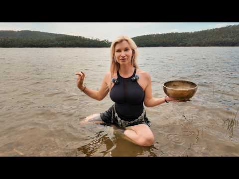 Water Cleansing ASMR | Reiki Hand Movements, Singing Bowl & Lake Sounds (4K Healing Ritual)