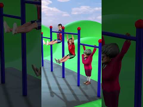 Grandma Joins the Monkey Bars Challenge!
