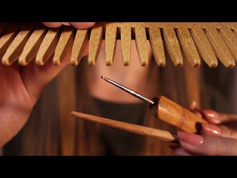 ASMR Tingly Scalp Attention 💫  Brushing and parting your hair (no talking, layered sounds)