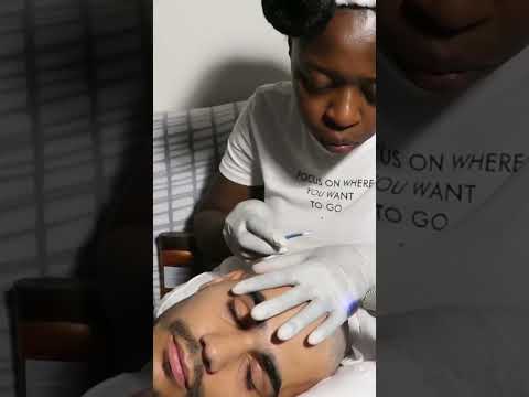 Best eyebrows shaping and face picking for sleep #fyp#asmrsounds #foryou #explore #trending #couple