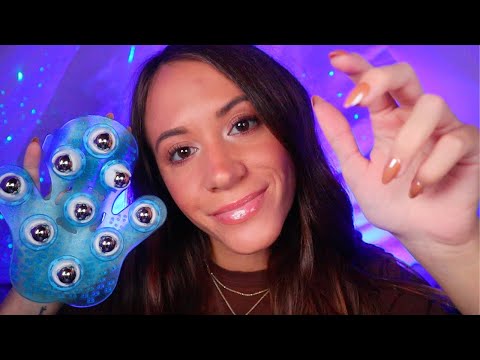 ASMR / Relaxing Face & Scalp Massage For Headache Relief