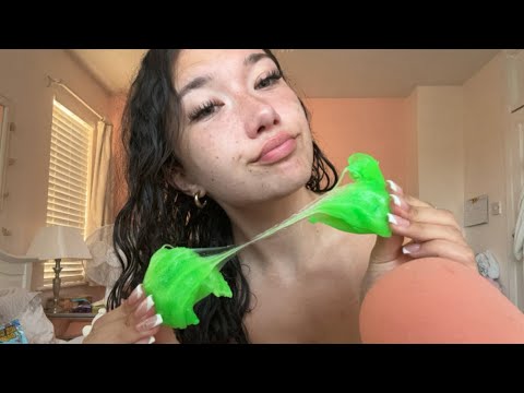 ASMR slime & gum chewing