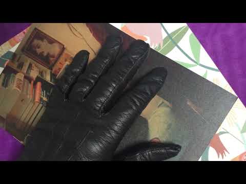 LEATHER GLOVES 🖤  WHISPER and PAPER SOUNDS [[ASMR]]