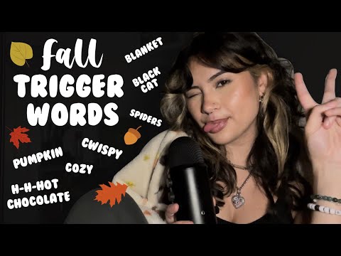 ASMR | Tingly Fall Trigger Words 🍂 (up close whispers)