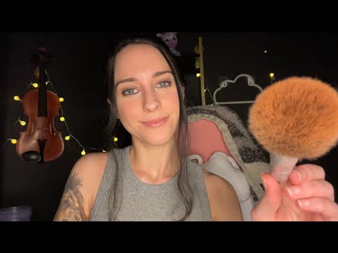 ASMR Friend Does Your Makeup (gum chewing, personal attention)