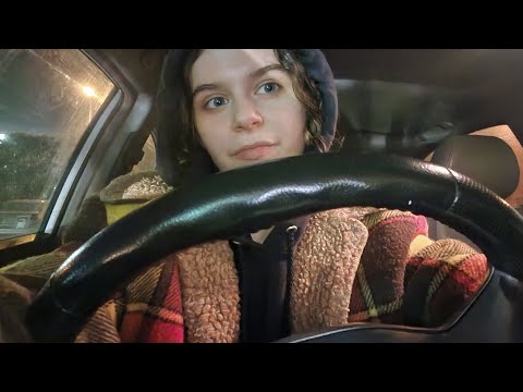 lofi asmr in my car (soft spoken)