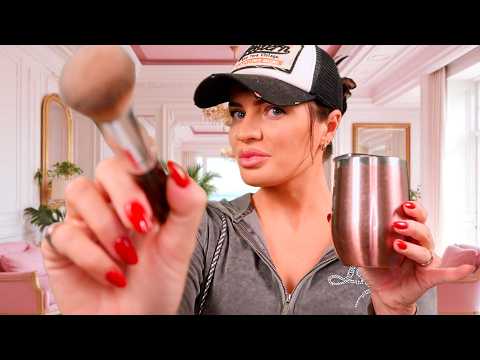 ASMR Snobby Rich Mom does your makeup 💗 (gossip & personal attention roleplay)