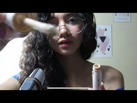 ASMR dormindo em 20min - Arrumando você para comemorar os mil inscritos comigo!🍾(Carolina Ramos)😍✨