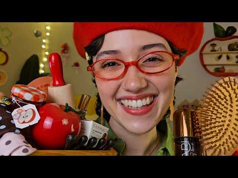 ASMR Spa Sleepover 🍎🍏 Apple Themed Pampering (whispered rp, personal attention, scalp massage)