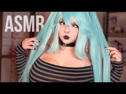 ASMR CAÓTICO 🖤 GOTH MIKU (Mouth sounds, Mic Pumping, scratch clothes)
