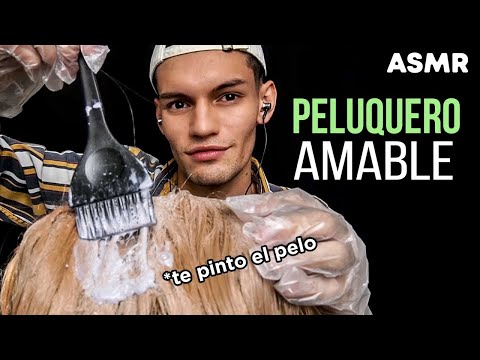 ASMR Español Peluquero Amable te PINTO el PELO *Para dormir - ASMR Español - ASMR Mol