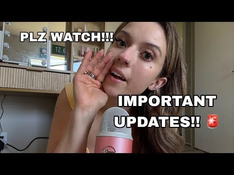 ASMR| Whisper Rambles of IMPORTANT UPDATES! (Layered Leather purse tapping) 