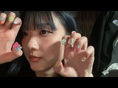 lofi asmr whispers + nail tapping