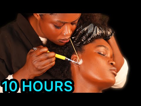 10 HRS ASMR: The best sleep of your life,detailed ear cleanin,face nitpicking,neck massage +Whisper 