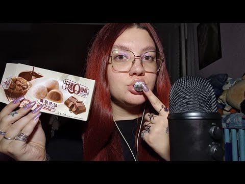 CACAO MOCHI (Relaxing Chewy Eating Sounds) 😴💜 | ASMR ITA