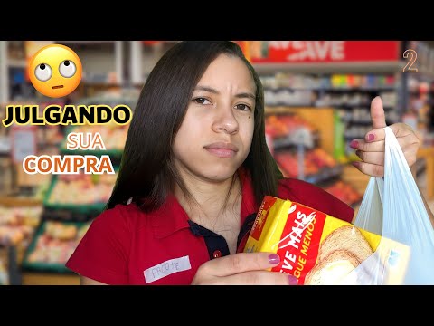 ASMR ROLEPLAY CAIXA DE SUPERMERCADO - Julgando Suas Compras 🙄🛍️