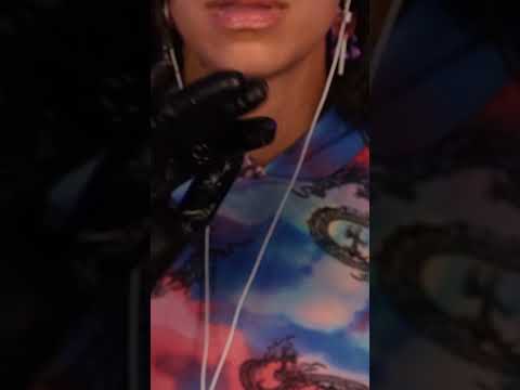 layered inaudible whispers (w/ gloves) 😴 #asmr