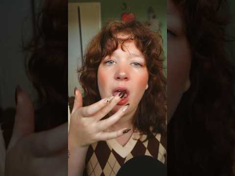 Spit painting your face #closeupmouthsounds #satisfyinglips #asmr #spitpainting #mouthsounds