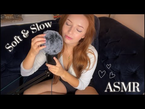 Fluffy Mic Rubbing & Slow Breathing ASMR 😴 | whispered, blue-yeti