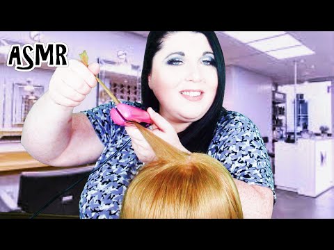 ASMR Hair Salon Roleplay (Hair Styling, Straightening, Gossip, Hair Brushing, Hair Play, Combing)
