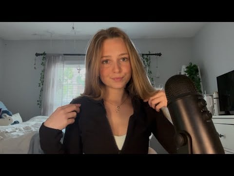 ASMR Soft Fabric Scratching, Hair Play & Hand Movements