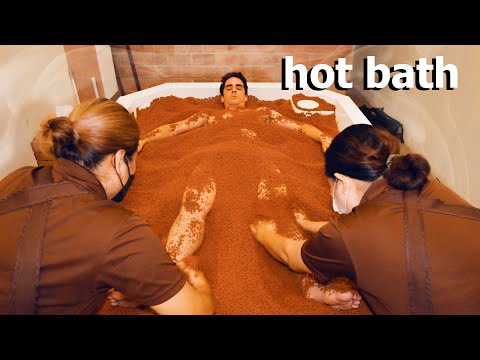 ASMR: Ho Provato un Bagno Di Sabbia Vulcanica Bollente con Massaggio a 4 MANI!