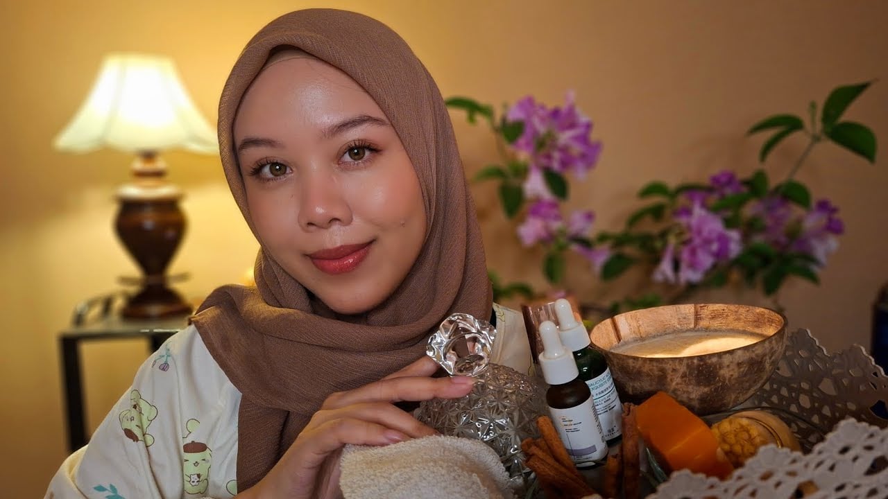 Menemanimu di Malam Hujan ☔️🌙 | ASMR Doing Skincare & Caring for You All Night