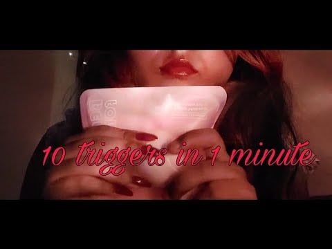 10 TRIGGERS IN 1 MINUTE #asmr #relax #tapping #asmrtriggers #lofiasmr #tingles #asmrtingles #shorts