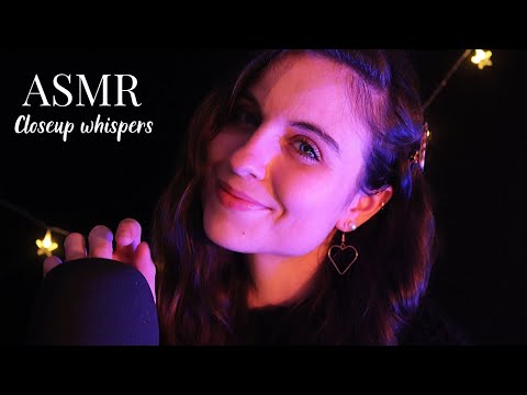 ASMR FRANCAIS 🌙 - Closeup whispers : des chuchotements très proche du micro (+brain massage,tapping)