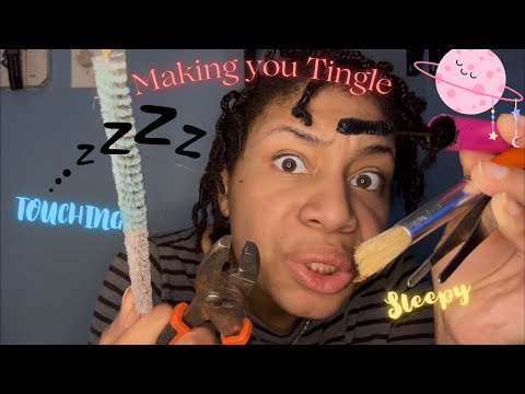 ASMR | Slowly Touching The Camera With Random Objects