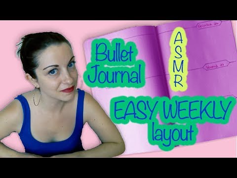 BULLET JOURNAL EASY WEEKLY LAYOUT ASMR ITA