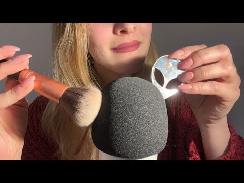 ASMR 60 minutes of tingly triggers 😴 slow mic scratching and brushing 💗