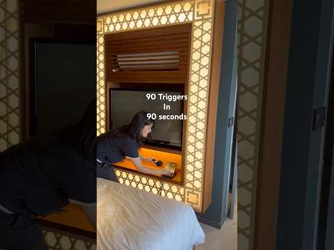 ASMR 90 Triggers in 90 Seconds (hotel)
