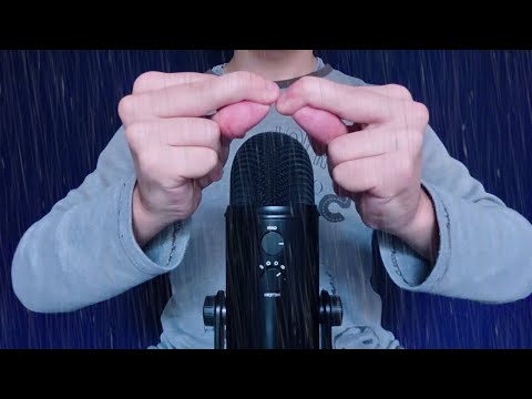 ASMR Fast & Aggressive Hand Sounds (rhythmic/random) w/ Rain (no talking)