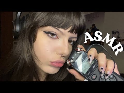 ₊˚🎧 ASMR Intense Mouth Sounds (Tascam Mic Test) -  Mic Touching, Tapping, Binaural Rambling ⊹♡