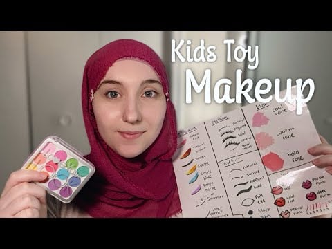 ASMR Doing Your Makeup With a Kids Toy Set