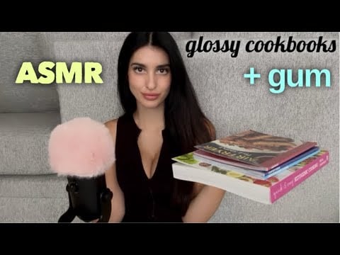 gum • cookbooks • glossy page turning • ASMR🍬📚🥘