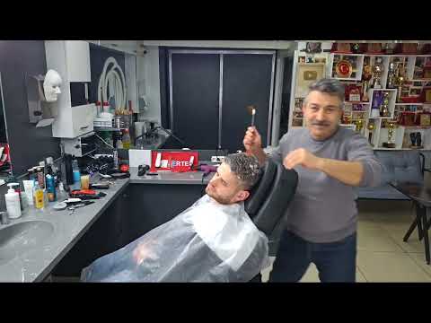 ASMR RELAXING HAIR CUTTING AND BODY MASSAGE WITH MUNUR ONKAN