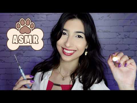 ASMR Veterinária examina você 🐾 | Carinho, testes, limpeza e vacina
